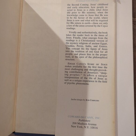 Edgar Cayce's Story of Jesus First American Edition 1969 HC DJ Vtg Jeffrey Hurst - Picture 6 of 10